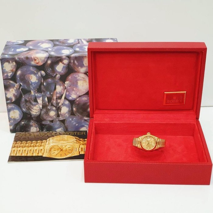 【大眾名錶】ROLEX 勞力士 69178 Datejust 18K金女錶 金十鑽面盤 錶徑26mm 大眾名錶G222-9