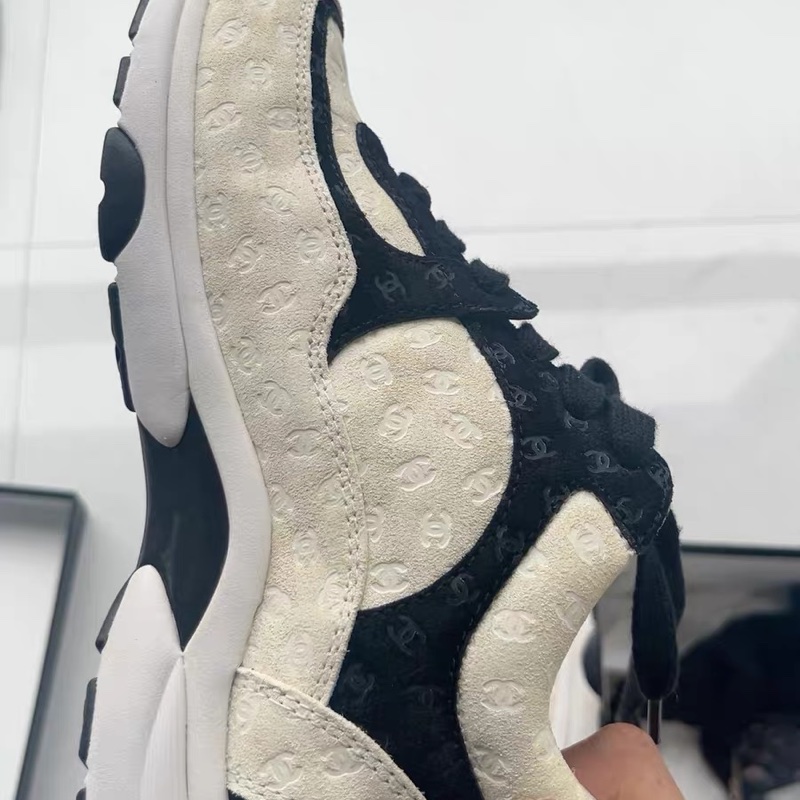 CHANEL/香奈儿 黑白熊猫满印休闲鞋 36.5碼-8