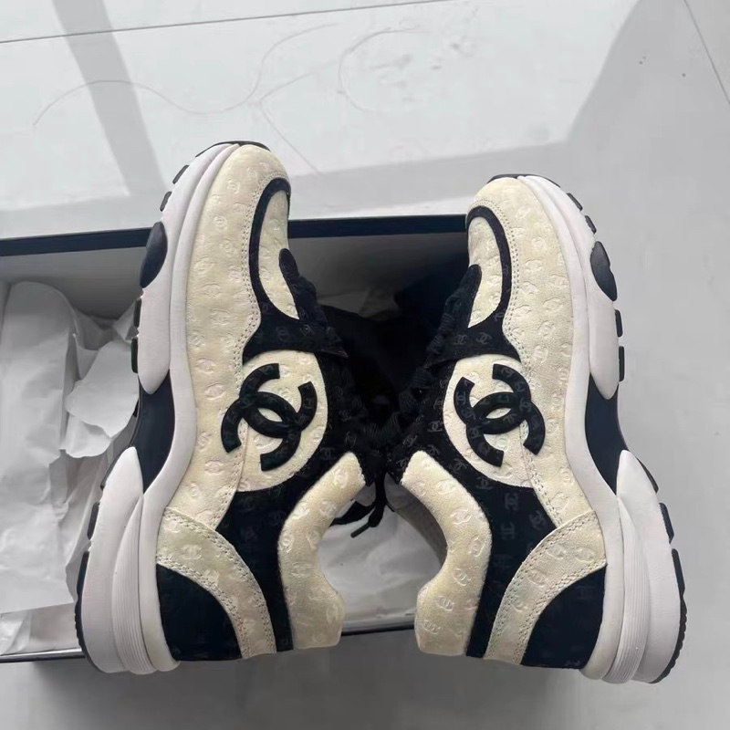 CHANEL/香奈儿 黑白熊猫满印休闲鞋 36.5碼-1