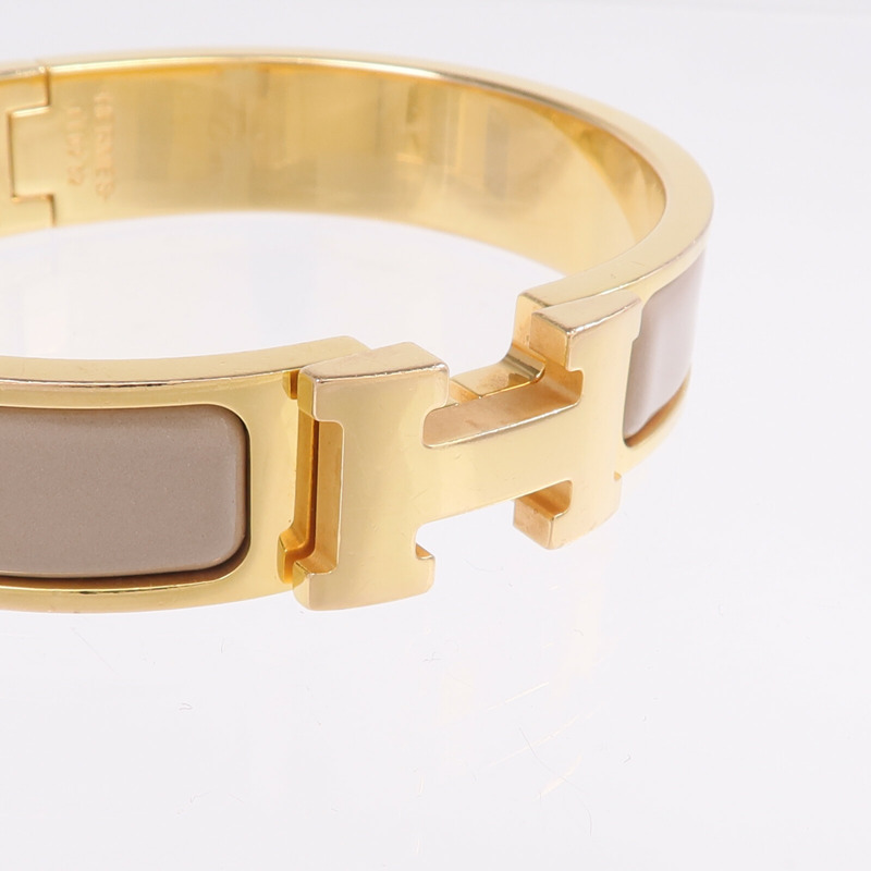 HERMES 金屬/琺瑯Clic H Bracelet手鐲-3