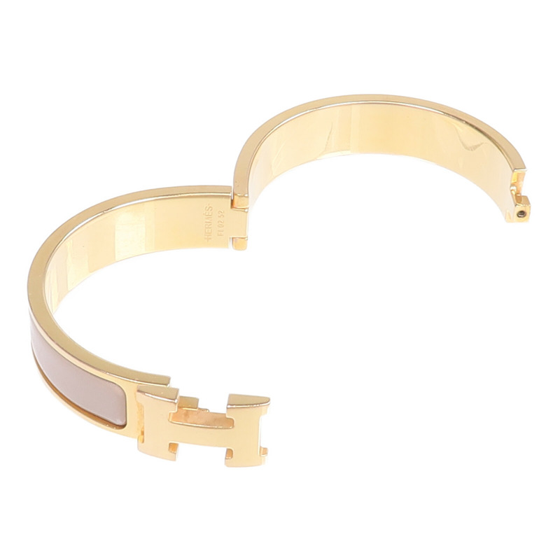 HERMES 金屬/琺瑯Clic H Bracelet手鐲-6