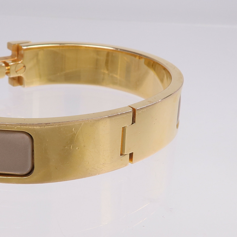 HERMES 金屬/琺瑯Clic H Bracelet手鐲-7