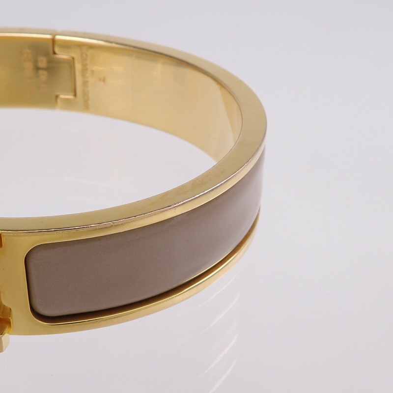 HERMES 金屬/琺瑯Clic H Bracelet手鐲-8
