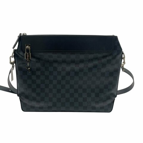 【美收精品】LOUIS VUITTON 黑棋盤格郵差包 C-328【隔月月中將轉賣至日本 上架期限30天】