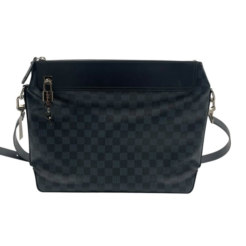 【美收精品】LOUIS VUITTON 黑棋盤格郵差包 C-328【隔月月中將轉賣至日本 上架期限30天】-0