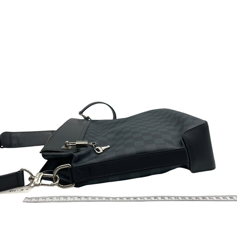 【美收精品】LOUIS VUITTON 黑棋盤格郵差包 C-328【隔月月中將轉賣至日本 上架期限30天】-11