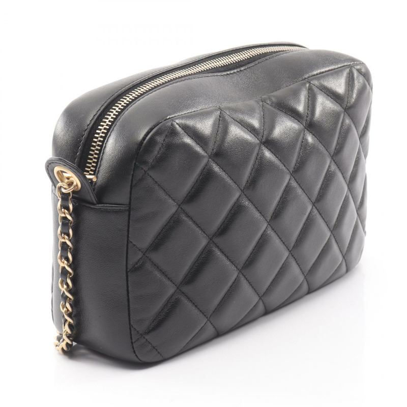 香奈兒 (CHANEL) Matelasse Jumbo 鏈單肩包，羊皮材質，黑色，二手，金色五金-1