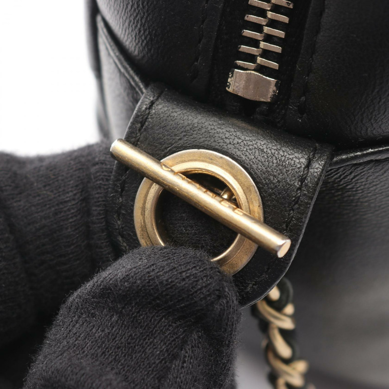 香奈兒 (CHANEL) Matelasse Jumbo 鏈單肩包，羊皮材質，黑色，二手，金色五金-6