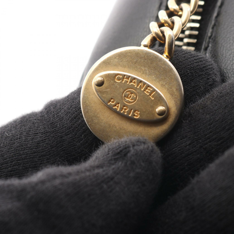香奈兒 (CHANEL) Matelasse Jumbo 鏈單肩包，羊皮材質，黑色，二手，金色五金-7
