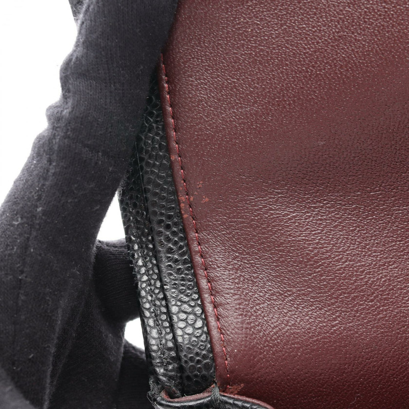 香奈兒 (CHANEL) Matelasse 雙蓋鏈條肩背包，小牛皮，黑色，SHW 二手-11