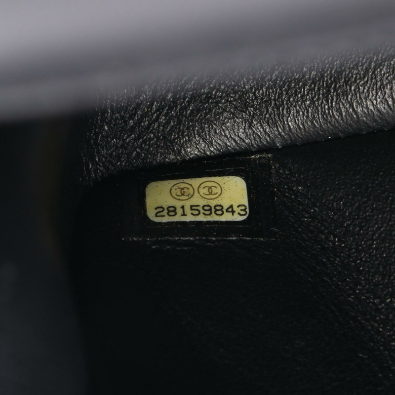 香奈兒 2.55 Mademoiselle 鏈條壓花肩背包，黑色多色皮革，金色五金，二手-4