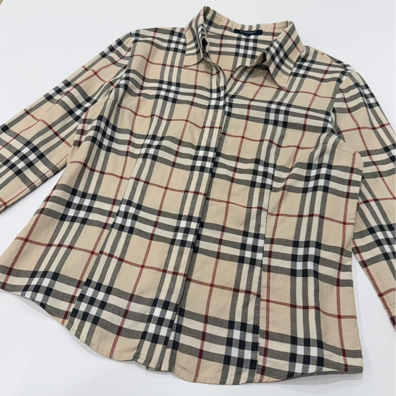 BURBERRY 倫敦 經典格紋7分袖襯衫-5