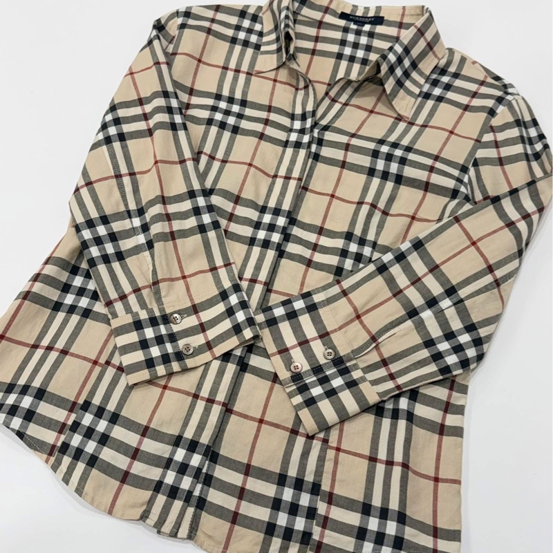 BURBERRY 倫敦 經典格紋7分袖襯衫-6