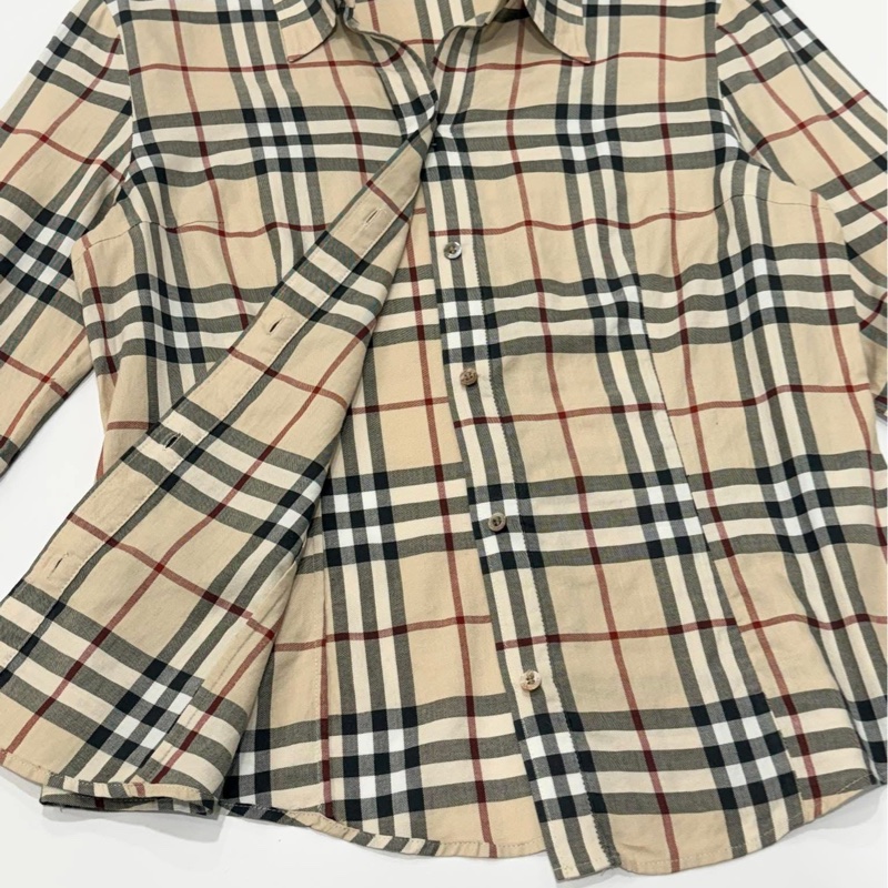 BURBERRY 倫敦 經典格紋7分袖襯衫-7
