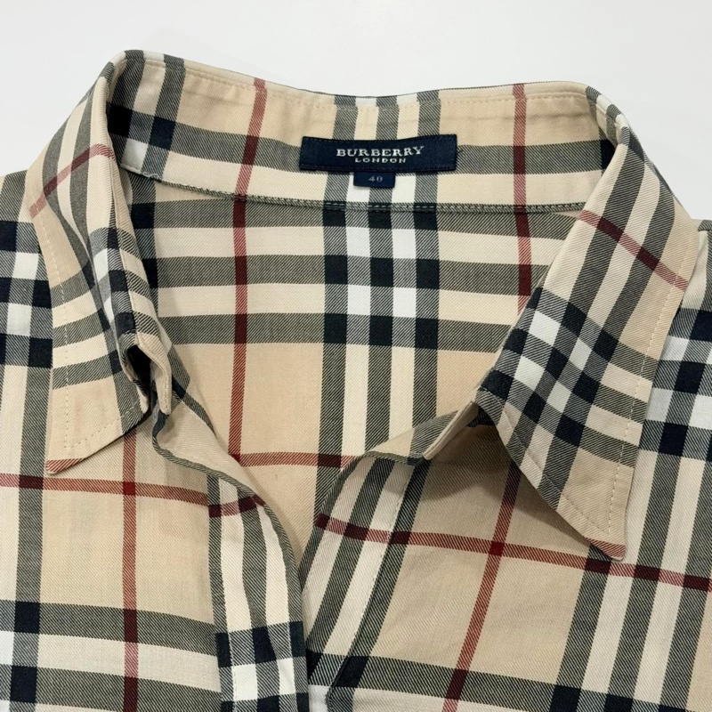 BURBERRY 倫敦 經典格紋7分袖襯衫-8