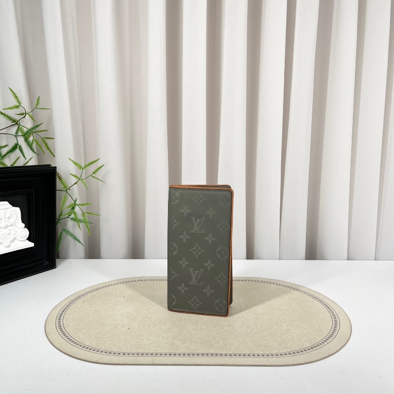 LV路易威登 鐳射灰色佈藝對折長款錢夾中性錢包 灰色鐳射老花 卡位多 裝卡現金都很方便 男女都能用 實用又好看-5