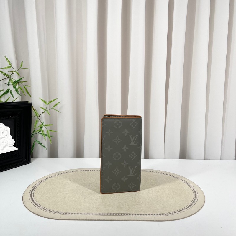 LV路易威登 鐳射灰色佈藝對折長款錢夾中性錢包 灰色鐳射老花 卡位多 裝卡現金都很方便 男女都能用 實用又好看-6