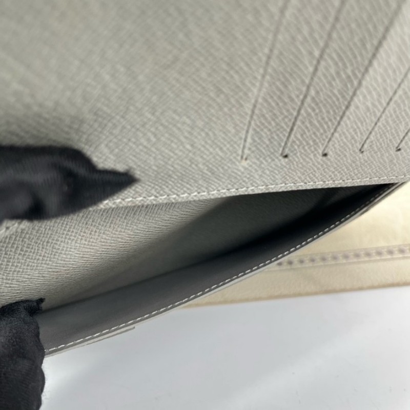 LV路易威登 鐳射灰色佈藝對折長款錢夾中性錢包 灰色鐳射老花 卡位多 裝卡現金都很方便 男女都能用 實用又好看-22