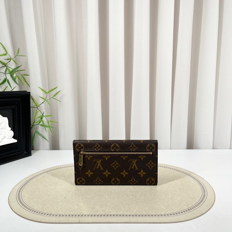 LV路易威登 有刻字 曼哈頓長款三折錢包 內裡卡位多 容量大-1