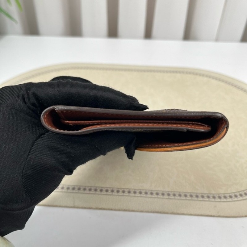 LV路易威登 有刻字 曼哈頓長款三折錢包 內裡卡位多 容量大-7