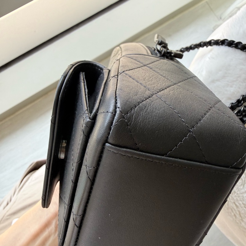 Chanel香奈兒25C so back mini後背包小書包全黑斜背包側背包手提包all black-2