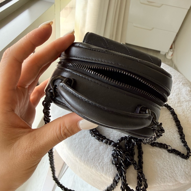 Chanel香奈兒25C so back mini後背包小書包全黑斜背包側背包手提包all black-13