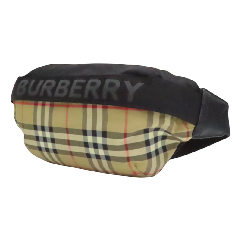 經典格紋 帆布 Sonny腰包【BURBERRY 巴寶莉】 8011392-2