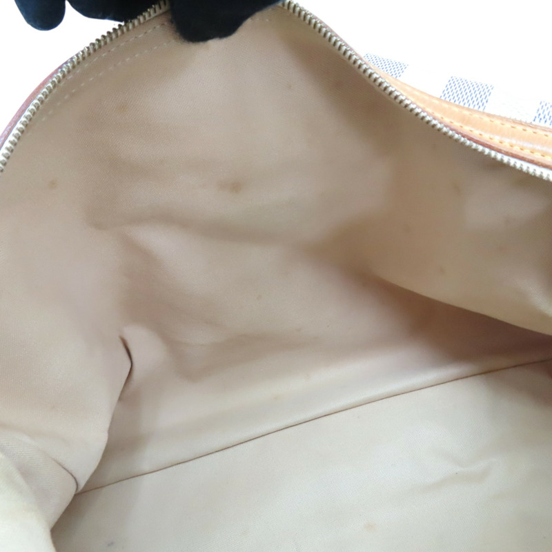 白色 棋盤格 帆布 Stresa GM 肩背包【LOUIS VUITTON LV 路易威登】 N42221-5