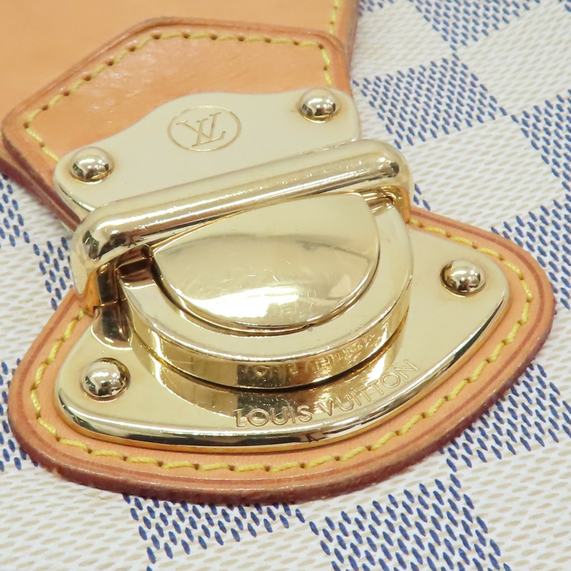 白色 棋盤格 帆布 Stresa GM 肩背包【LOUIS VUITTON LV 路易威登】 N42221-8