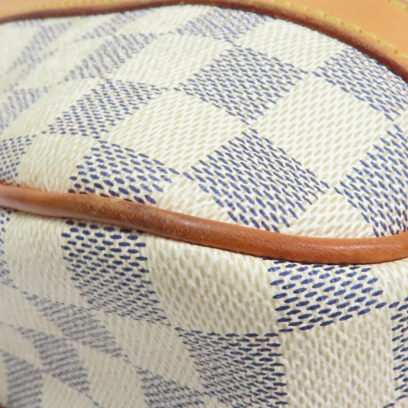 白色 棋盤格 帆布 Stresa GM 肩背包【LOUIS VUITTON LV 路易威登】 N42221-11