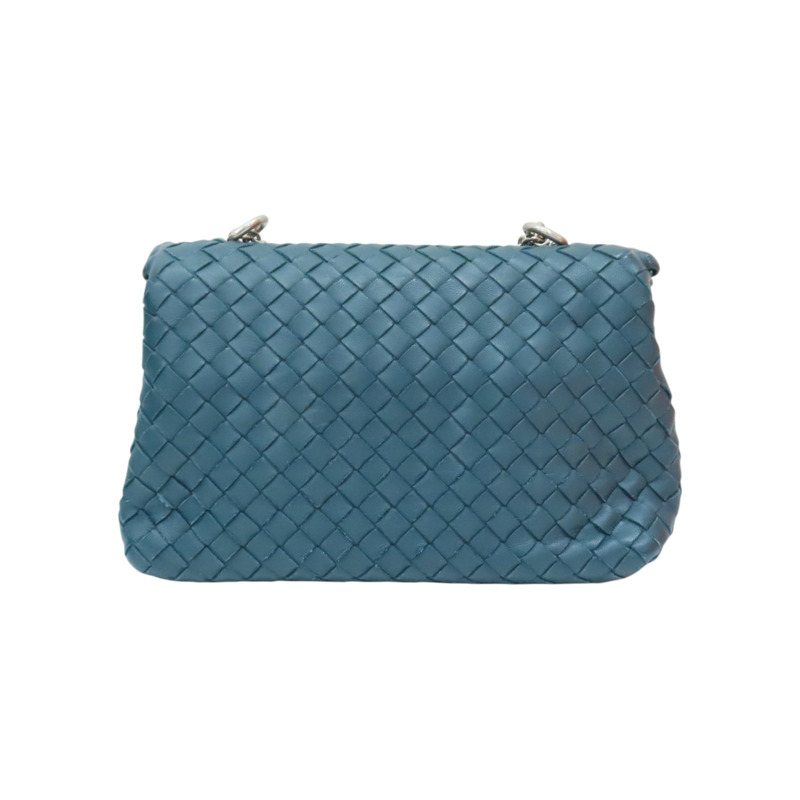 藍色 羊皮編織 Olimpia 肩背包【BOTTEGA VENETA BV 寶緹嘉】-1