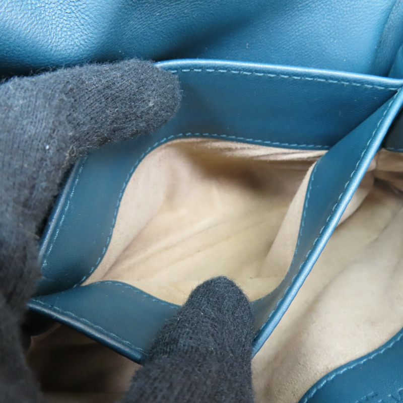 藍色 羊皮編織 Olimpia 肩背包【BOTTEGA VENETA BV 寶緹嘉】-6