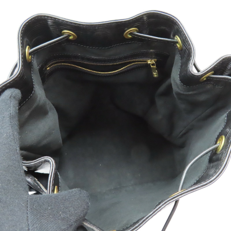 黑色 EPI水波紋 牛皮 水桶包 肩背包【LOUIS VUITTON LV 路易威登】 M59012-4