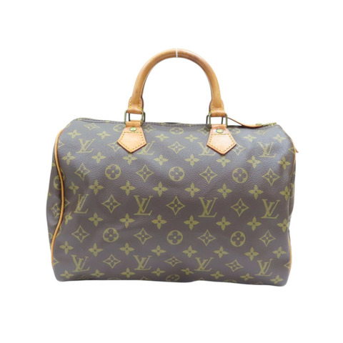 棕色 原花帆布 Speedy 30 波士頓包 手提包 (無鎖頭)【LOUIS VUITTON LV 路易威登】 M41526