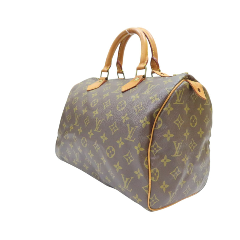棕色 原花帆布 Speedy 30 波士頓包 手提包 (無鎖頭)【LOUIS VUITTON LV 路易威登】 M41526-2