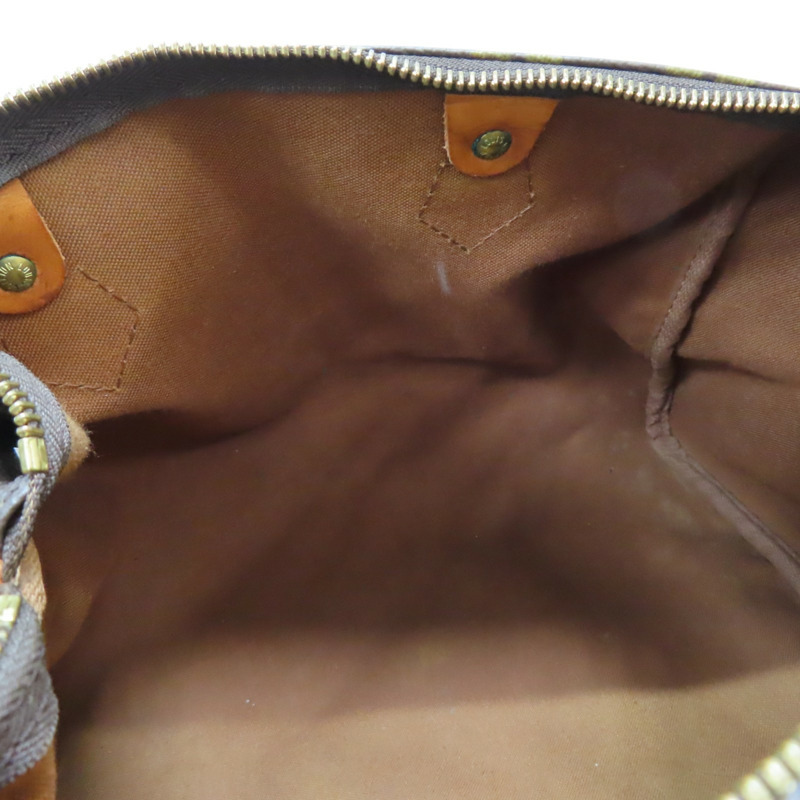 棕色 原花帆布 Speedy 30 波士頓包 手提包 (無鎖頭)【LOUIS VUITTON LV 路易威登】 M41526-5