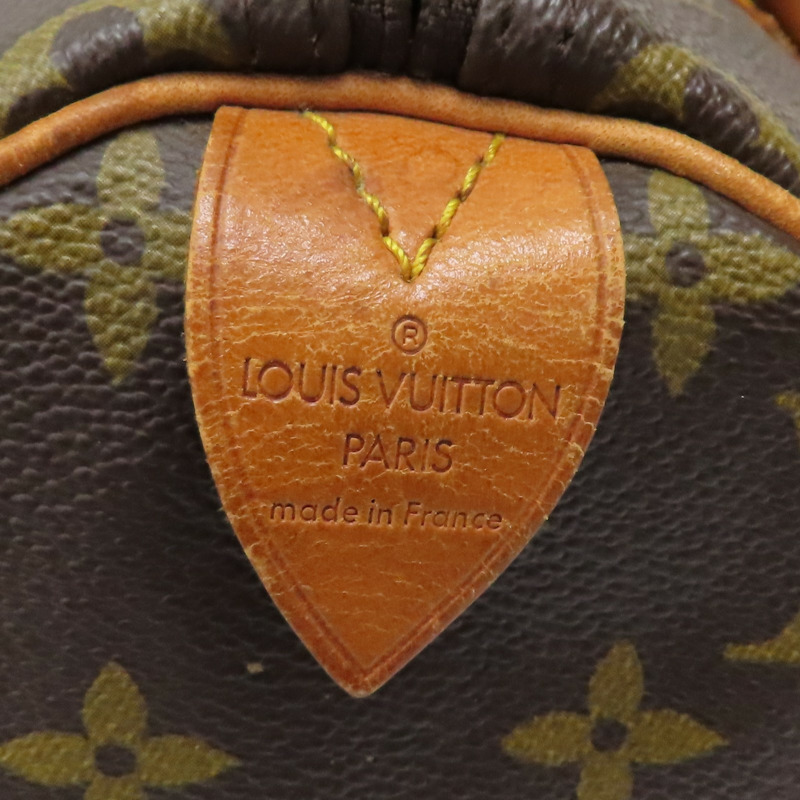 棕色 原花帆布 Speedy 30 波士頓包 手提包 (無鎖頭)【LOUIS VUITTON LV 路易威登】 M41526-6