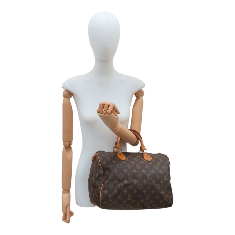 棕色 原花帆布 Speedy 30 波士頓包 手提包 (無鎖頭)【LOUIS VUITTON LV 路易威登】 M41526-8