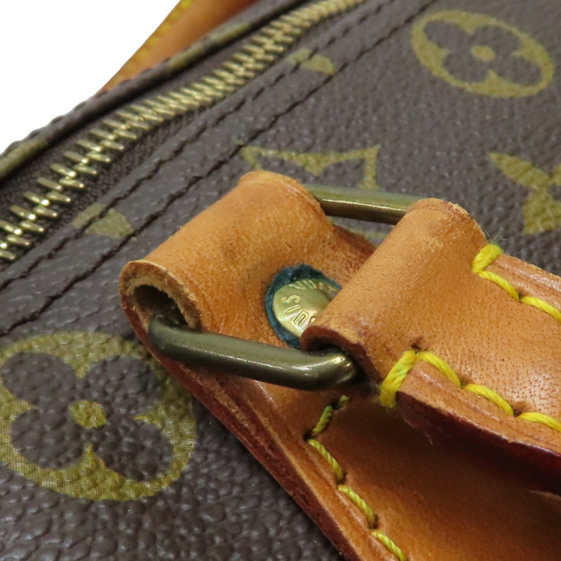 棕色 原花帆布 Speedy 30 波士頓包 手提包 (無鎖頭)【LOUIS VUITTON LV 路易威登】 M41526-13