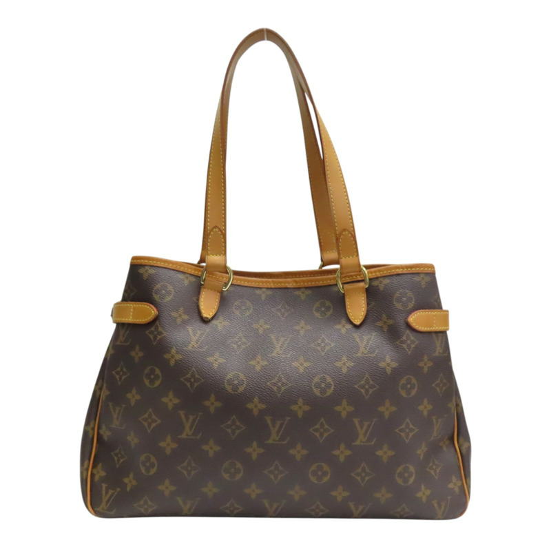棕色 原花 PVC帆布 Batignolles Horizontal 托特包【LOUIS VUITTON LV 路易威登】 M51154-1