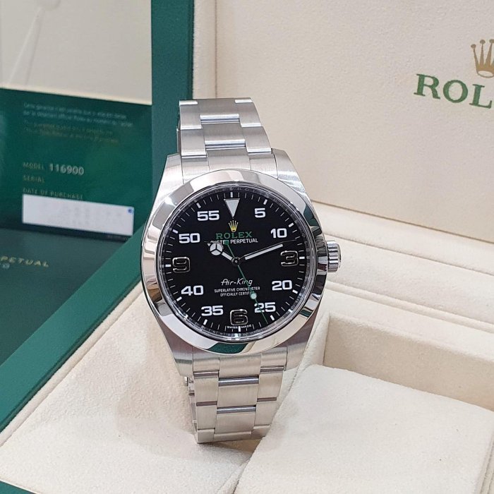 【大眾名錶】 Rolex 勞力士 116900 Air-King 空中霸王 2021/07卡 大眾名錶B1124-1