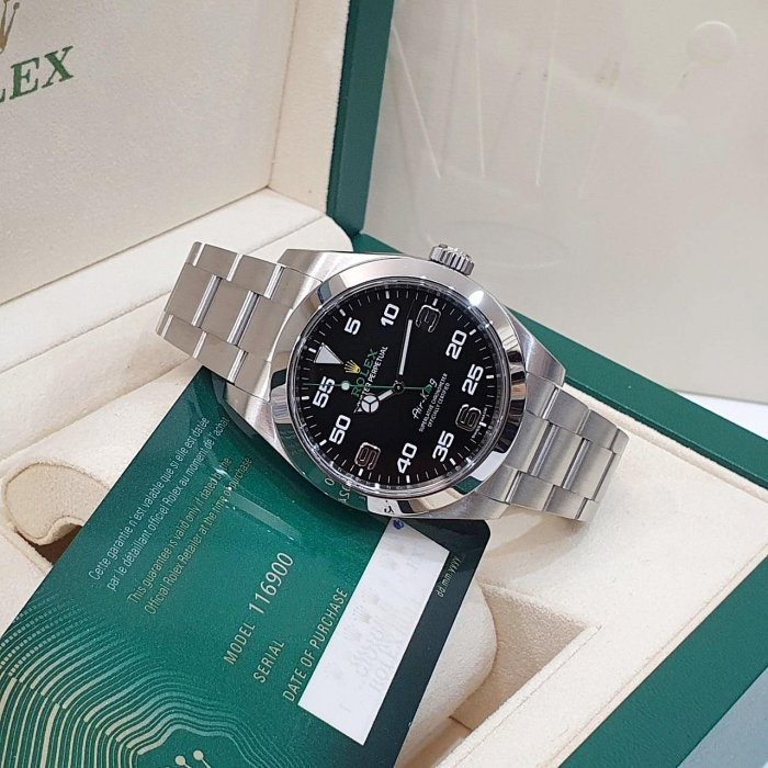 【大眾名錶】 Rolex 勞力士 116900 Air-King 空中霸王 2021/07卡 大眾名錶B1124-2