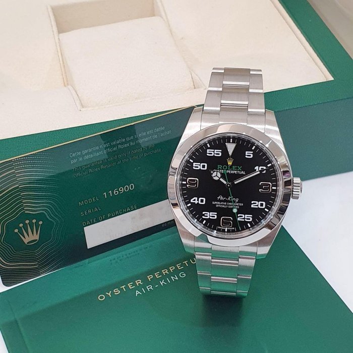 【大眾名錶】 Rolex 勞力士 116900 Air-King 空中霸王 2021/07卡 大眾名錶B1124-3