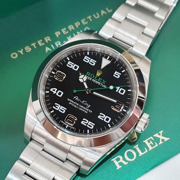 【大眾名錶】 Rolex 勞力士 116900 Air-King 空中霸王 2021/07卡 大眾名錶B1124-8