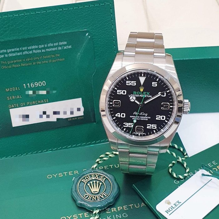 【大眾名錶】 Rolex 勞力士 116900 Air-King 空中霸王 2021/08全配件 大眾名錶B1082-1