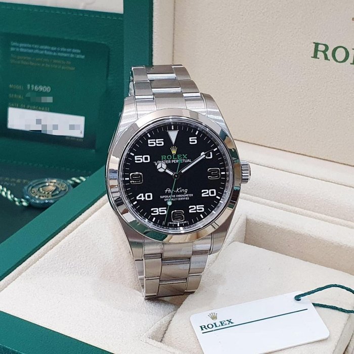 【大眾名錶】 Rolex 勞力士 116900 Air-King 空中霸王 2021/08全配件 大眾名錶B1082-3