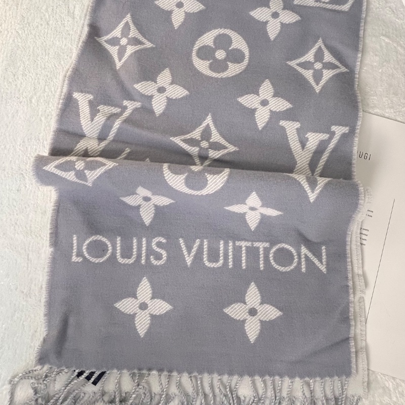 LV 經典 Essential 老花 LOGO 羊毛圍巾-6