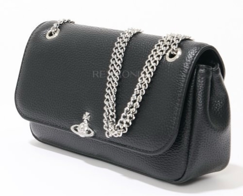 vivienne westwood 西太后logo鏈條皮質肩背斜背包-9