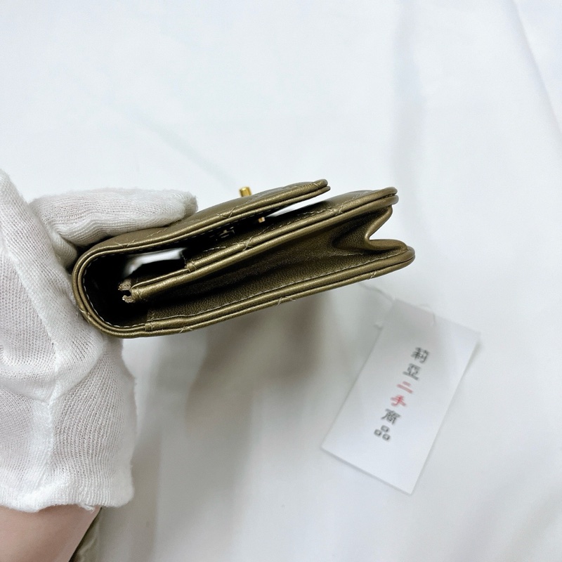 莉亞精品♡Chanel won季節限量金色 二手美包-11