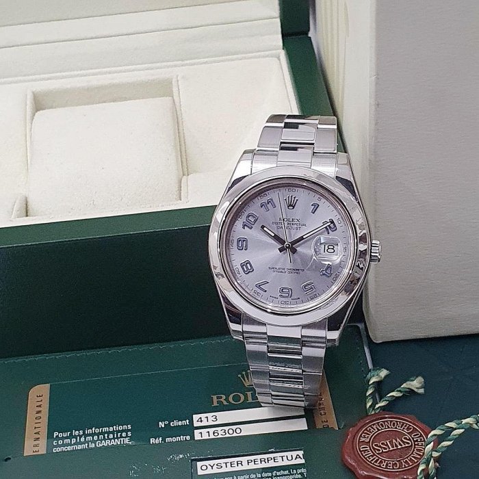 【大眾名錶】ROLEX 勞力士 116300 Datejust 蠔式日誌 2014/03 銀面 平光圈 大眾名錶G151-1